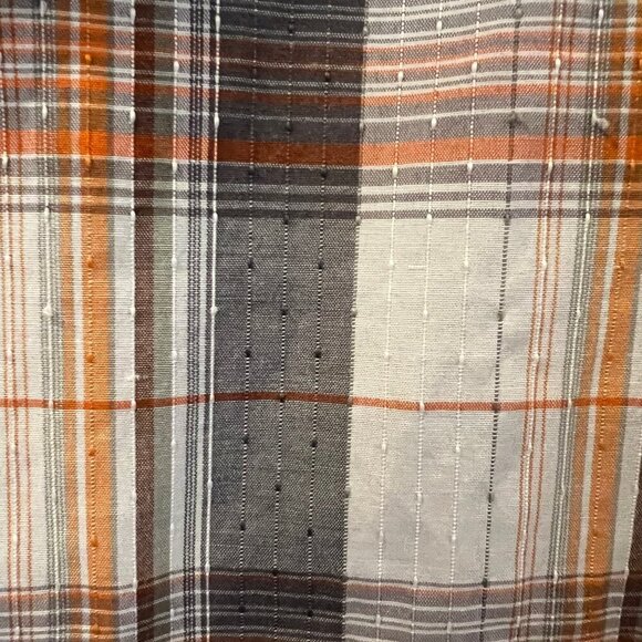 Men's Prana Orange & Gray Plaid Short Sleeve Shirt, Size Large - Picture 4 of 11